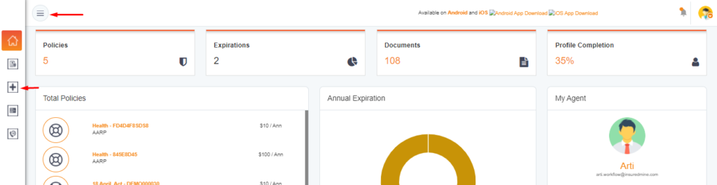 how-to-add-policy-in-client-portal-insuredmine-crm-optimize-and